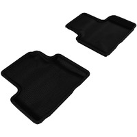 3D MAXpider - L1IN00621509 All-Weather Floor Mats for Infiniti Q40 2015 / G35 / 37 Sedan 2007-2013 Custom Fit Car Floor Liners, Kagu Series (2nd Row, Black)