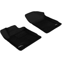 3D MAXpider Front Row Custom Fit All-Weather Floor Mat for Select Nissan Maxima Models - Kagu Rubber (Black)