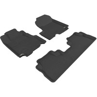 3D MAXpider Custom Fit Kagu Floor Mat (Black) Compatible with Honda CR-V 2007-2011 - Full Set