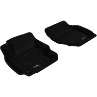 3D MAXpider Custom Fit Kagu Floor Mat (Black) for 2007-2016 Volvo S80 - 1ST Row