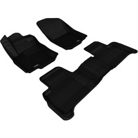 3D MAXpider - L1MB02901509 Complete Set Custom Fit All-Weather Floor Mat for Select Mercedes-Benz GLE-Class/ ML-Class Models - Kagu Rubber (Black)