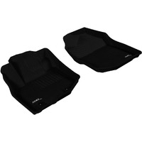 3D MAXpider Custom Fit Kagu Floor Mat (Black) Compatible with Honda Fit 2009-2013 - Front Row