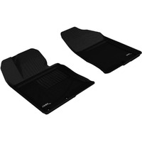 3D MAXpider Front Row Custom Fit All-Weather Floor Mat for Select Hyundai Sonata/Kia Optima Models - Kagu Rubber (Black)