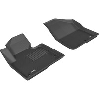 3D MAXpider Custom Fit Kagu Floor Mat (Black) Compatible with Hyundai Santa Fe Sport/Santa Fe 2013-2018 / Santa Fe XL 2019 - Front Row