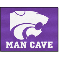 FANMATS 14561 Kansas State University All-Star Mat - Man Cave | Purple | 33.75"x42.5" | Wildcat Head Primary Logo