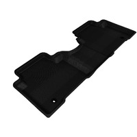3D MAXpider All-Weather Floor Mats for Hyundai Santa FE 6 & 7 Seater 2013-2018 / Hyundai Santa FE XL 2019 Custom Fit Car Floor Liners, Kagu Series (2nd Row, Black)