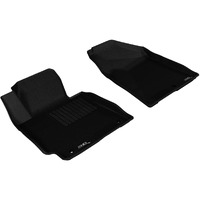 3D MAXpider - L1KA01711509 Front Row Custom Fit All-Weather Floor Mat for Select Kia Forte Models - Kagu Rubber (Black)