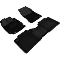 3D MAXpider L1TY13401509 Complete Set Custom Fit All-Weather Floor Mat for Select Toyota Venza Models - Kagu Rubber (Black)