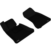 3D MAXpider Front Row Custom Fit All-Weather Floor Mat for Select BMW 5 Series (E60) Models - Kagu Rubber (Black)