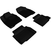 3D MAXpider Custom Fit Kagu Floor Mat (Black) Compatible with Chevrolet Impala 2006-2013 / Impala Limited 2014-2015 - R1 R2