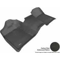 3D MAXpider Custom Fit Kagu Floor Mat (Black) Compatible with Chevrolet Silverado 1500 Regular Cab / GMC Sierra 1500 Regular Cab 2007-2013 - Front Row