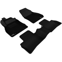3D MAXpider-L1NS06401509 Complete Set Custom Fit All-Weather Floor Mat for Select Nissan Juke Models - Kagu Rubber (Black)