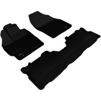 3D MAXpider Custom Fit KAGU Floor Mat (BLACK) Compatible with TOYOTA PRIUS V 2012-2017 - Full Set