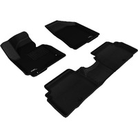3D MAXpider L1KA02601509 All 2 Row Custom Fit Floor Mat for Select Kia Sportage Models - Kagu Rubber (Black)
