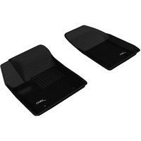 3D MAXpider Front Row Custom Fit All-Weather Floor Mat for Select Chrylser 200 Sedan Models - Kagu Rubber (Black)