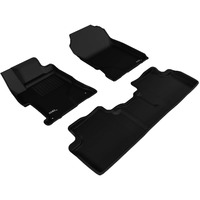 3D MAXpider Custom Fit Kagu Floor Mat (Black) for 2014-2015 Honda Civic Sedan - 1ST Row 2ND Row