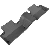 3D MAXpider Complete Set Custom Fit All-Weather Floor Mat for Select Land Rover Range Rover Evoque Models - Kagu Rubber (Gray), Black, Second Row (2014-2018)