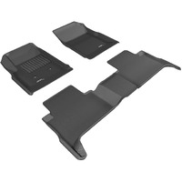 3D MAXpider Custom Fit Kagu Floor Mat (Black) Compatible with Chevrolet Colorado Crew Cab 2015-2022 - Full Set