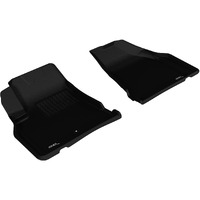 3D MAXpider Front Row Custom Fit All-Weather Floor Mat for Select Buck Enclave/ Chevrolet Traverse/ GMC Acadia Models - Kagu Rubber (Black)