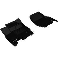 3D MAXpider Kagu Floor Mat (Black) Compatible with Ford F-150 Supercab / Supercrew 2015-2024 / F-150 Lightning 2022-2024 (w/ Bucket Seats) - Front Row