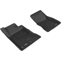 3D MAXpider Custom Fit Kagu Floor Mat (2 Eyelets, Black) Compatible with Ford Mustang 2015-2025 - Front Row