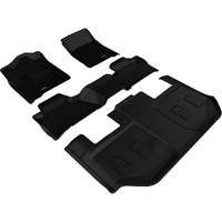 3D MAXpider All-Weather Floor Mats for GMC Yukon XL (2nd Row Bucket Seat) 2015-2020 Custom Fit Car Floor Liners, Kagu Series (1st, 2nd & 3rd Row, Black)
