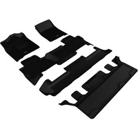 3D MAXpider Custom Fit Kagu Floor Mat (Black) Compatible with GMC Yukon 2015-2020 (w/ Bucket 2nd Row) - Full Set