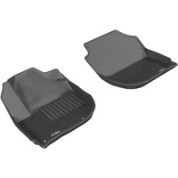 3D MAXpider Custom Fit Kagu Floor Mat (Black) Compatible with Honda Fit 2015-2020 / HR-V 2016-2022 - Front Row
