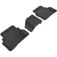 3D MAXpider Custom Fit Kagu Floor Mat (Black) for Mercedes-Benz E-Class SEDAN/E43 AMG Sedan 2019-2023 - Second Row