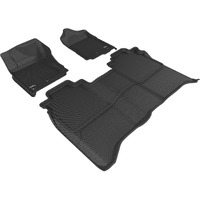 3D MAXpider Custom Fit Kagu Floor Mat (Black) Compatible with Nissan Titan Crew CAB 2016-2023 - Full Set
