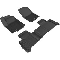 3D MAXpider L1MB05301509 All-Weather Floor Mats for Mercedes Benz GLE-Class SUV (W166) / GLE Coupe (C292) 2016-2019 Custom Fit Car Floor Liners, Kagu Series (1st & 2nd Row, Black)