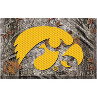 FANMATS 19215 Iowa Hawkeyes Rubber Scraper Door Mat, Camo Color