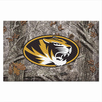 FANMATS 19223 Missouri Tigers Rubber Scraper Door Mat, Camo Color