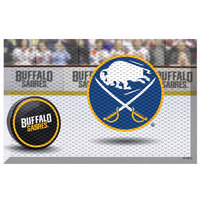 FANMATS 19128 Buffalo Sabres Rubber Scraper Door Mat