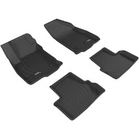 3D MAXpider Custom Fit Kagu Floor Mat (Black) Compatible with Chevrolet Volt 2016-2019 - Full Set
