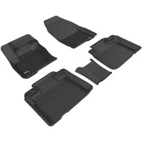 3D MAXpider Custom Fit Kagu Floor Mat (Black) Compatible with Ford Edge 2015-2024 - Full Set
