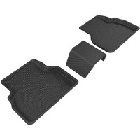 3D MAXpider Second Row Custom Fit All-Weather Floor Mat for Select Audi Q3 Models - Kagu Rubber (Black)