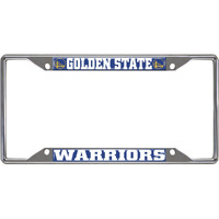 FANMATS NBA - Golden State Warriors Metal License Plate Frame, 6.25"x12.25"