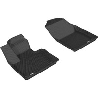3D MAXpider Custom Fit Kagu Floor Mat (Black) Compatible with Volvo XC90 2015-2024 - Front Row