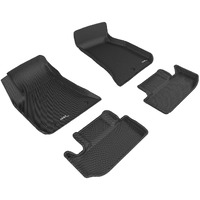 3D MAXpider All-Weather Floor Mats for Dodge Challenger 2011-2014 Custom Fit Car Floor Liners, Kagu Series (1st & 2nd Row, Black)