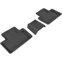 3D MAXpider Custom Fit Kagu Floor Mat (Black) Compatible with Volvo XC90 (T5/B5) / XC90 (T6/B6) 2015-2024 - Second Row