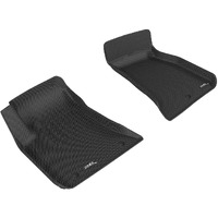 3D MAXpider All-Weather Floor Mats for Dodge Challenger 2011-2014 Custom Fit Car Floor Liners, Kagu Series (1st Row, Black)
