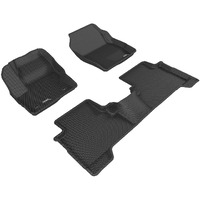 3D MAXpider Custom Fit KAGU Floor Mat (BLACK) Compatible with FORD ESCAPE 2015-2019 - Full Set
