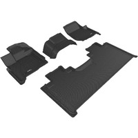 3D MAXpider Custom Fit Kagu Floor Mat (Black) Compatible with Ford F-150 Supercab 2015-2024 (w/ Bench Seat) - Full Set