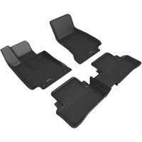3D MAXpider Custom Fit Kagu Floor Mat (Black) Compatible with Mercedes-Benz E-Class Sedan (W213) 2017-2023 - Full Set