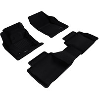 3D MAXpider Custom Fit Kagu Floor Mat (Black) Compatible with Lincoln MKZ 2013-2016 - Full Set