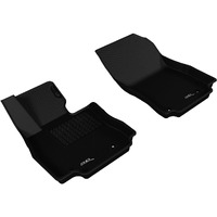 3D MAXpider Custom Fit Kagu Floor Mat (Black) Compatible with Toyota Yaris 2019-2020 / Yaris Ia 2017-2018 / Scion Ia 2016 - Front Row