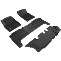 3D MAXpider Custom Fit KAGU Floor Mat (black) Compatible with NISSAN ARMADA 2017-2023 - Full Set