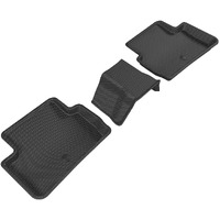 3D MAXpider Second Row Custom Fit All-Weather Floor Mat for Select Infiniti QX30 Models - Kagu Rubber (Black)