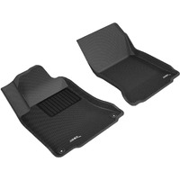 3D MAXpider Front Row Custom Fit All-Weather Floor Mat for Select Mercedes-Benz GLA-Class Models - Kagu Rubber (Black)